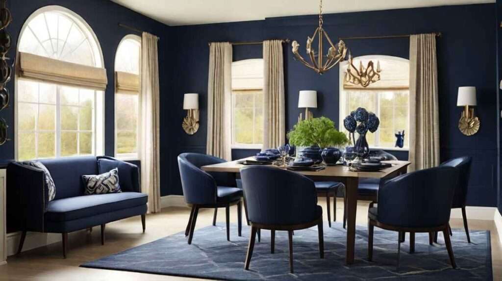 Incorporating Navy Blue into Dining Rooms.